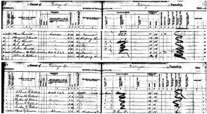 1885 Census - Village Township IA