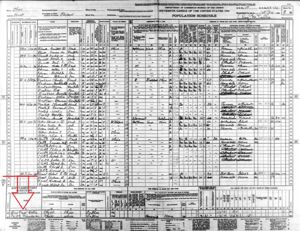 Calvin & Carrie + Robert & Thelma + Howard Frost 1940 Census Pg1