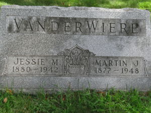 Martin and Jessia van der Wiere gravestone