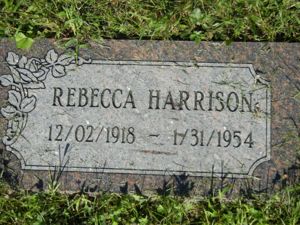 Rebecca Harrison tombstone