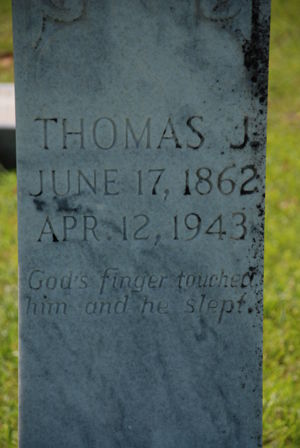 Thomas Jefferson Ponder - Headstone