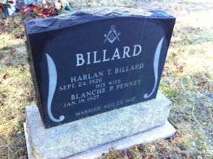 Harlan & Blanche Billard headstone