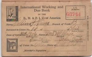 William F. Kline's Bricklayer's Union Card, ID page
