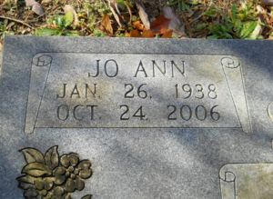 Jo Ann Burke tombstone