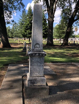 Mary E, Margaret, and William THOMASSON monument