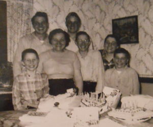 Ethel and 6 of her sons (she had 8).