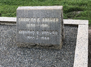 Charles E and Martha A ARCHER headstone