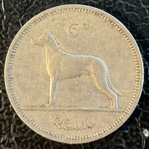 Percy Metcalfe 6d Irish Coin