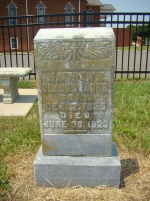 Matthew Blackwelder gravestone