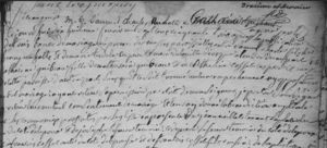 Marriage Record 1753 - Samuel Charles Nuhalte & Catherine Guibeau