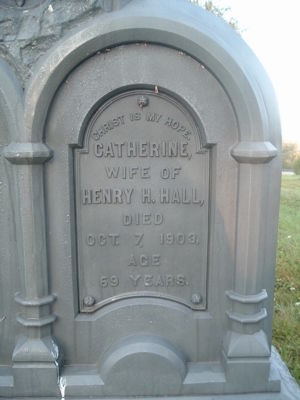 Catherine Hall Headstone