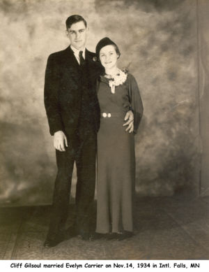 Cliff Gilsoul and Evelyn Carrier wed 1934