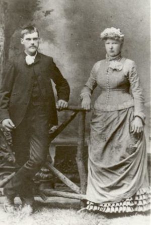 Ole Christopher and Helen Tesdahl wedding portrait, 1886