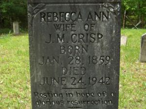 Rebecca Crisp Tomb Stone