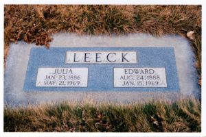 Mom & Ed Leeck's Headstone