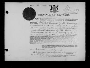 Walter Graves marriage registration