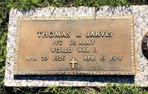 Photo of Headstone of Thomas R Jarvis