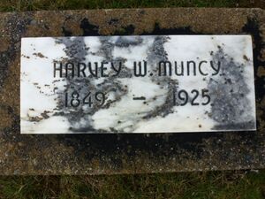 Grave marker for Harvey W. Muncy