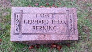 Headstone - Gerhard Theo Berning