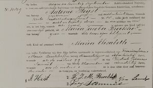 Birth Record of Maria Elisabeth Heijst 28.09.1890