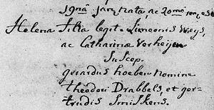 Baptism registration Helena Weijs, Horst, 19 Jan 1795.