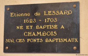 Plaque en l'honneur d'Étienne de Lessard