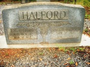 Zebulon Columbus Halford tombstone