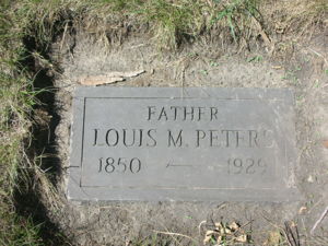 Grave Marker for Louis M. Peters