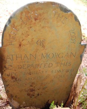 Nathan Morgan Jr headstone 1785 to 1844 Morgan Cemetery, Morgan Township, Salisbury, Rowan, North Carolina. Source Find A Grave.