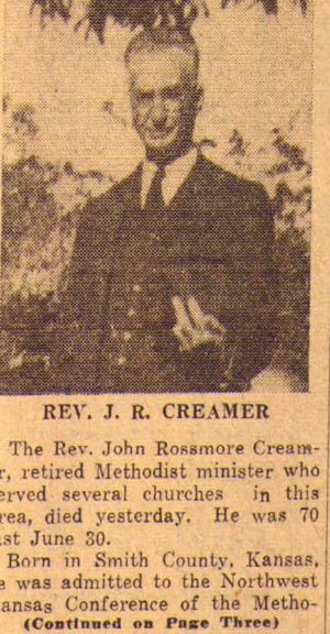 Rev John R Creamer Memorial Article Part 1