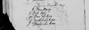 Dina Marija Uijs Baptism 27 Nov 1729