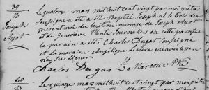 Baptized record 1820 - Joseph Ayot