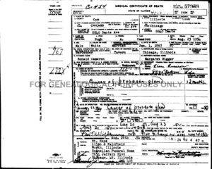 Hugh Cameron Death Certificate