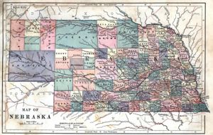 MAP Nebraska 1887