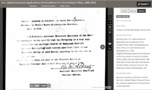U.S., Native American Applications for Enrollment in Five Civilized Tribes, 1898-1914