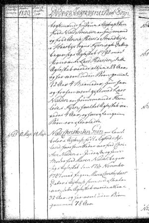 Nis Nielsen Church Death Record page 2