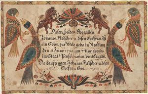 Birth Certificate by Johann Conrad Gilbert