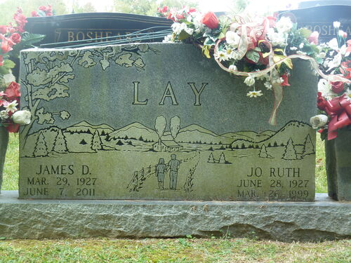 Headstone for James Dillard and Jo Ruth ( McDonald ) Lay