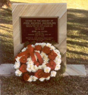 Memorial for John & Ann Nichols