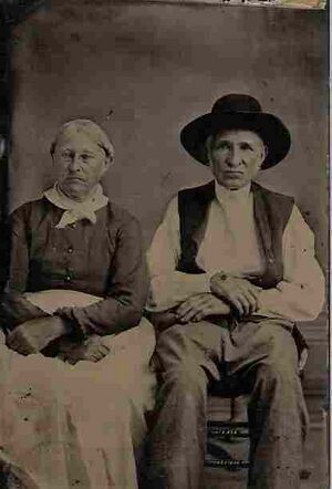 Mary Stoner (1823-1908) and Joseph Rhoades (1809-1902)