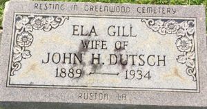 Memorial for Ella Gill Dutsch