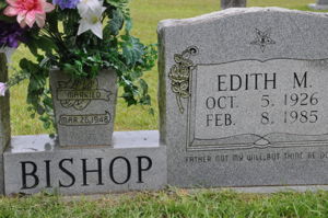 Edith M Bishop- Headstone