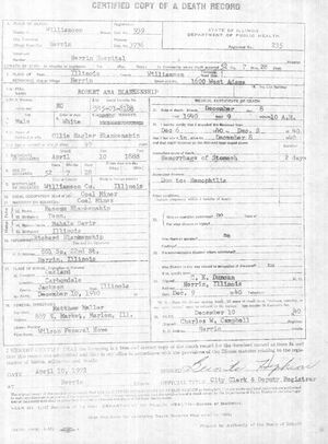 Robert Asa Blankenship Death Certificate
