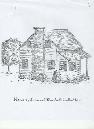 John & Elizabeth Ledbetter House, Rutherford Co. NC in 1804