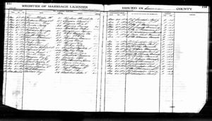 Marriage Record for Ernest Lester Dodson & Hazel Britton