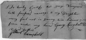 George Campbell Gives Consent