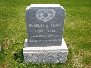 Charles Love Flake Jr. (1893 - 1919) - Grave memorial