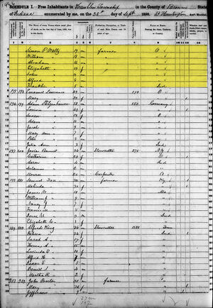 1850 Census - William Waltz household pg2