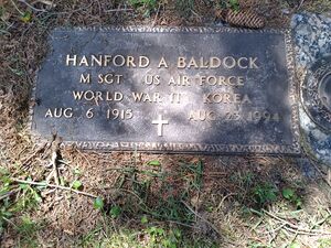 M SGT Hanford Arthur Baldock memorial