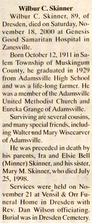 Skinner Obituary